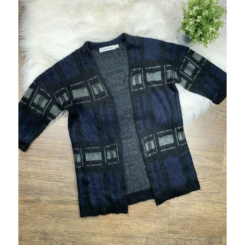 Bishop + Young Black Oversize Open Front Cardigan